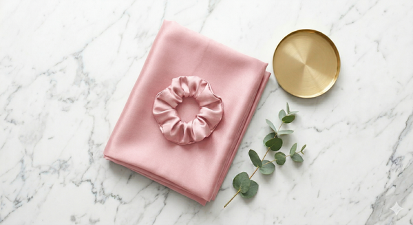 Ice Silk Pillowcase & Scrunchie Set | Bundle of 2 - alternate view