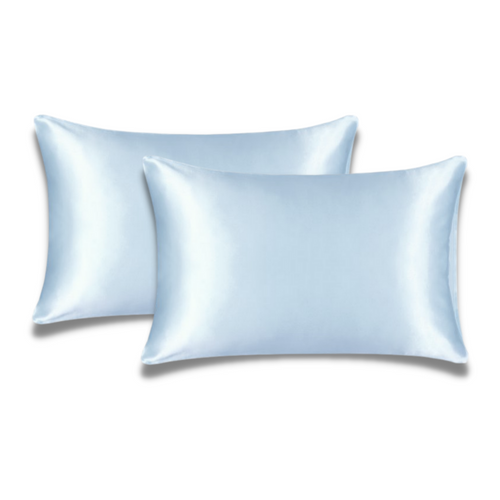 Ice Silk Pillowcase Bundle | Bundle of 2 - Baby Blue