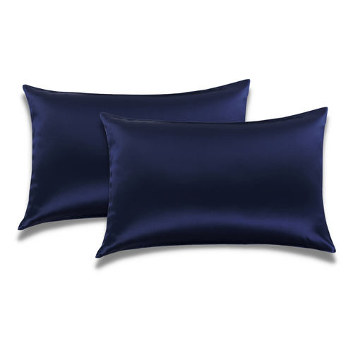 Ice Silk Pillowcase Bundle | Bundle of 2 - Navy Blue